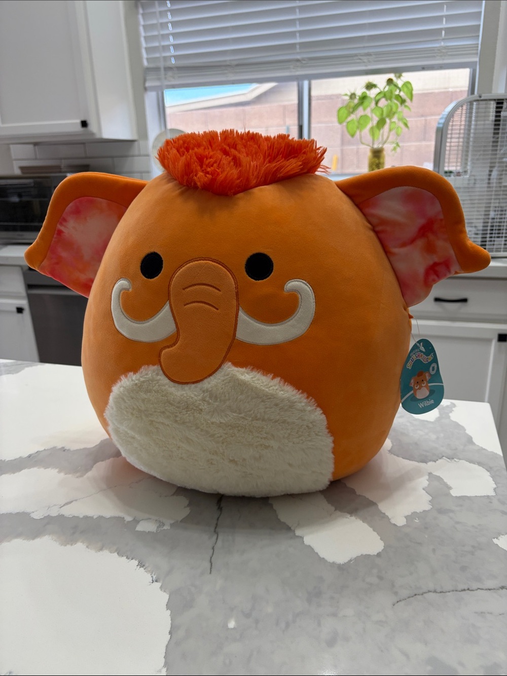 Squishmallows Wilbie Orange Wooly Mammoth Plush 14 x 20” w/ Tags
